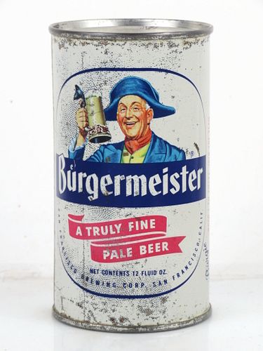 1954 Burgermeister Beer 12oz Flat Top Can 46-35.3 San Francisco, California