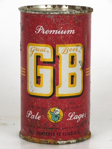 1947 GB Pale Lager Beer 12oz Flat Top Can 67-35 Santa Rosa, California