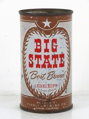 1960 Big State Beer (Full) 12oz Flat Top Can 37-10 Denver, Colorado