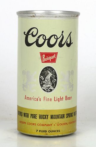 1963 Coors Banquet Beer 7oz 7 to 8oz Can 239-21 Golden, Colorado