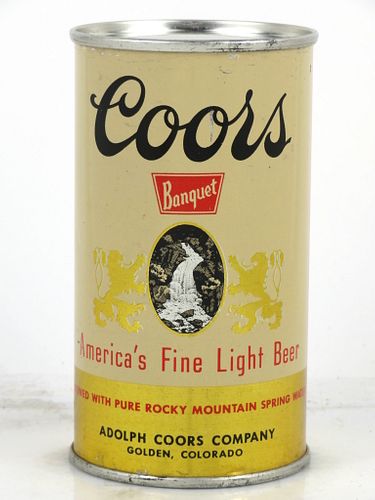 1950 Coors Banquet Beer 12oz Flat Top Can 51-20.1a Golden, Colorado