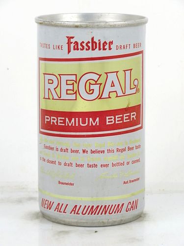 1967 Regal Premium Beer (NB-296) 12oz Tab Top Can T113-21f Miami, Florida