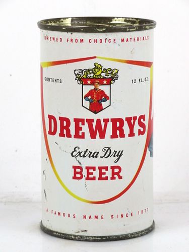 1957 Drewrys Extra Dry Beer 12oz Flat Top Can 57-04.2 South Bend, Indiana