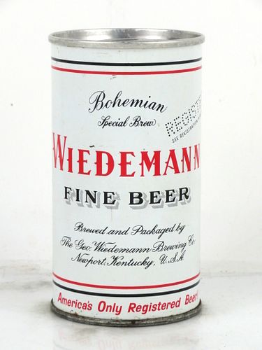 1967 Wiedemann Beer 12oz Tab Top Can T134-29.4 Newport, Kentucky
