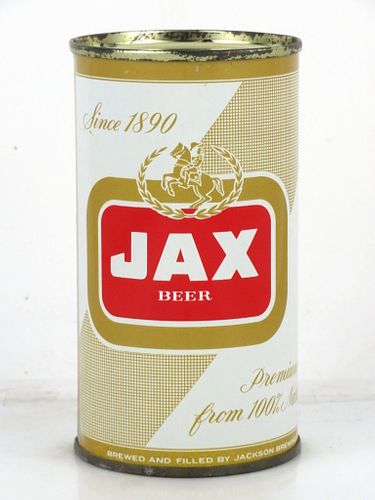 1962 Jax Beer 12oz Flat Top Can 86-20.2 New Orleans, Louisiana
