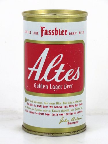 1969 Altes Golden Lager Beer 12oz Tab Top Can T33-09 Detroit, Michigan