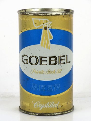 1958 Goebel Private Stock 22 Beer 12oz Flat Top Can 71-10.3 Detroit, Michigan
