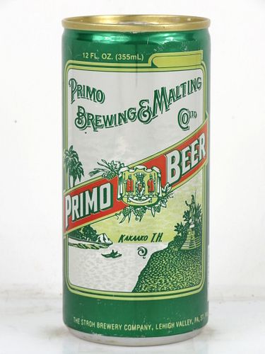 1989 Primo Hawaiian Beer (tall) 12oz Tab Top Can Detroit, Michigan