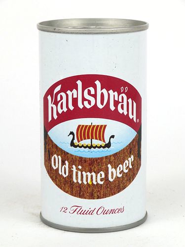 1972 Karlsbrau Old Time Beer 12oz Tab Top Can T84-02 Cold Spring, Minnesota