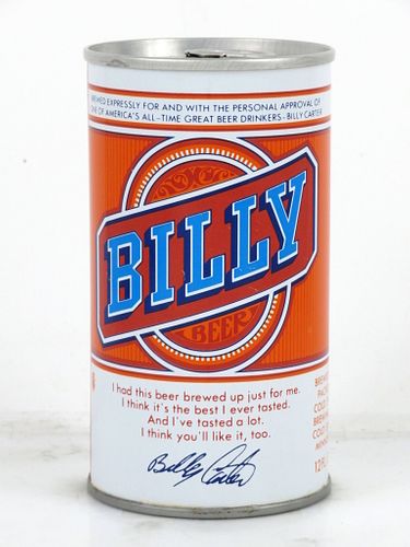 1978 Billy Beer 12oz Tab Top Can T40-05.3 Cold Spring, Minnesota
