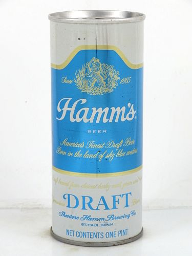 1969 Hamm's Draft Beer 16oz One Pint Tab Top Can T152-30 Saint Paul, Minnesota