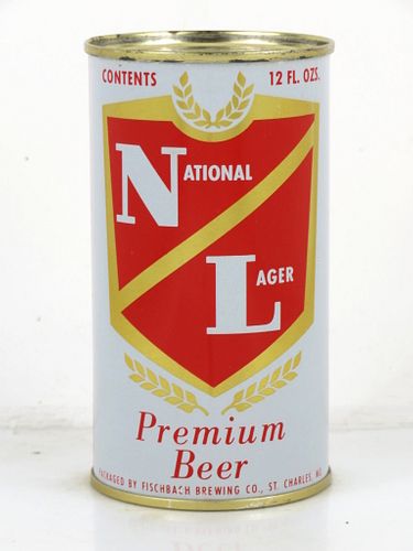 1962 National Lager Premium Beer 12oz Flat Top Can 102-27 Saint Charles, Missouri