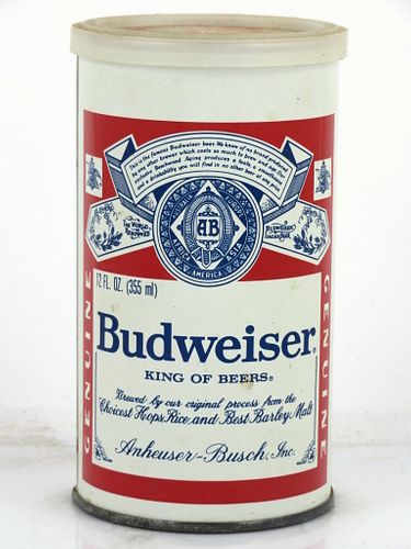 1974 Budweiser Lager Beer "Handkerchiefs" 12oz Flat Top Can 44-25V Saint Louis, Missouri