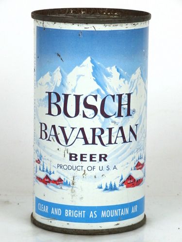 1958 Busch Bavarian Beer 12oz Flat Top Can 47-21.1b Saint Louis, Missouri