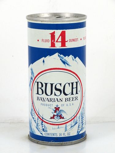 1973 Busch Bavarian Beer 14oz Tab Top Can T146-08 Saint Louis, Missouri