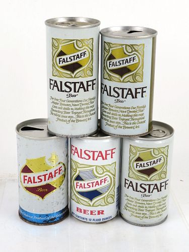 1974 Lot of 5 Falstaff Beer Cans 12oz Saint Louis, Missouri
