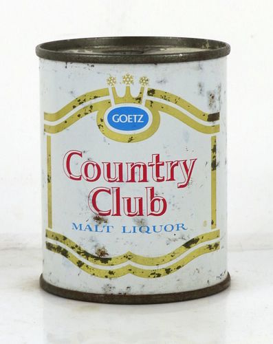 1960 Goetz Country Club Malt Liquor 8oz 7 to 8oz Can 240-25 St. Joseph, Missouri