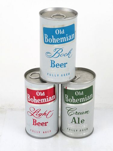 1973 Lot of 3 Old Bohemian Beer/Bock/Ale Cans 12oz Hammonton, New Jersey