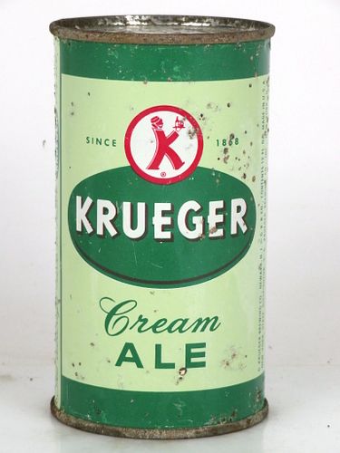 1952 Krueger Cream Ale 12oz Flat Top Can 89-34 Newark, New Jersey