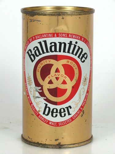 1962 Ballantine Beer 12oz Flat Top Can 34-06.2 Newark, New Jersey
