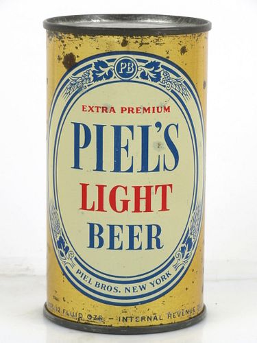 1949 Piel's Light Beer IRTP 12oz Flat Top Can 115-13 Brooklyn, New York