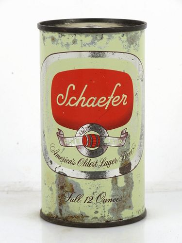 1955 Schaefer Beer 12oz Flat Top Can 128-12 New York, New York