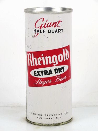 1961 Rheingold Extra Dry Beer 16oz One Pint Tab Top Can T163-20z New York, New York
