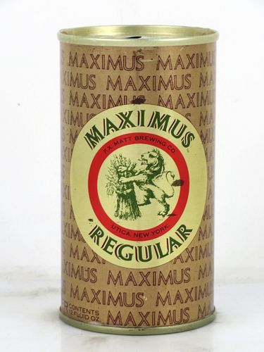 1970 Maximus Regular Beer 12oz Tab Top Can T92-13 Utica, New York