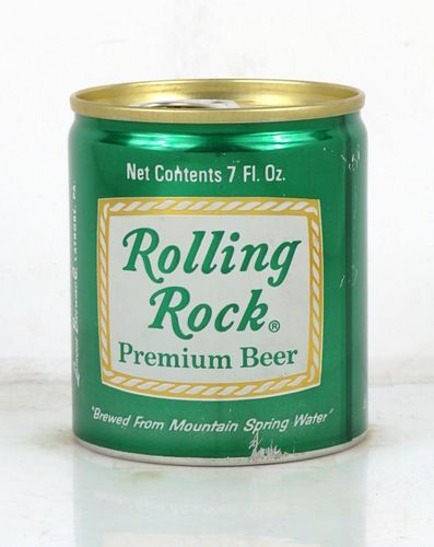 1970 Rolling Rock Beer 7oz 7 to 8oz Can T29-26 Latrobe, Pennsylvania
