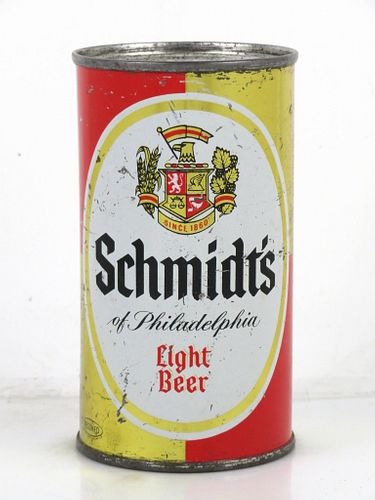 1961 Schmidt's Light Beer 12oz Flat Top Can 131-32.1 Philadelphia, Pennsylvania