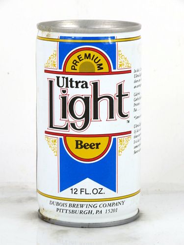 1977 Ultra Light Beer 12oz Tab Top Can T132-14 Pittsburgh, Pennsylvania