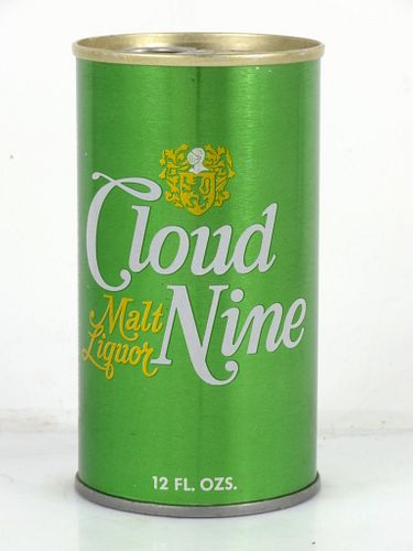 1977 Cloud Nine Malt Liquor 12oz Tab Top Can T55-22 Pittsburgh, Pennsylvania
