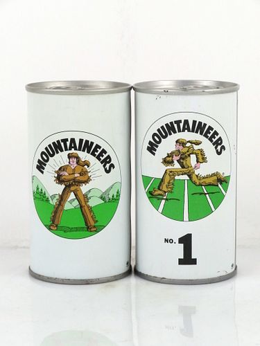 1977 Lot of 2 Iron City Mountaineer Football 12oz Cans Pittsburgh, Pennsylvania