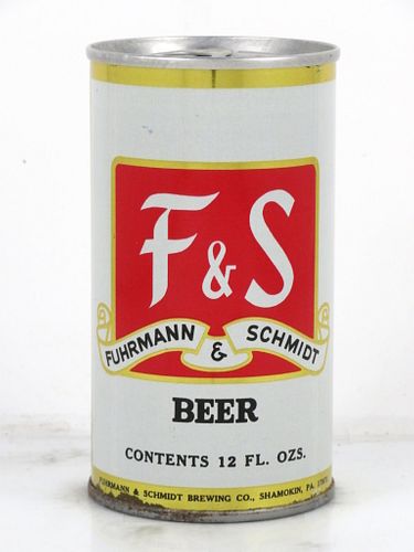 1969 F&S Beer 12oz Tab Top Can T66-19 Shamokin, Pennsylvania