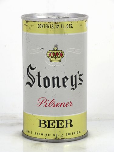 1967 Stoney's Pilsener Beer 12oz Tab Top Can T128-05 Smithton, Pennsylvania