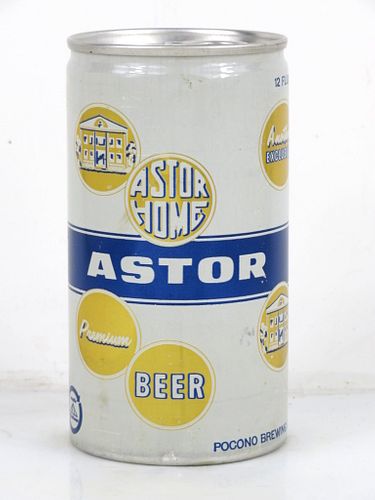 1972 Astor Beer 12oz Tab Top Can T35-40 Wilkes-Barre, Pennsylvania