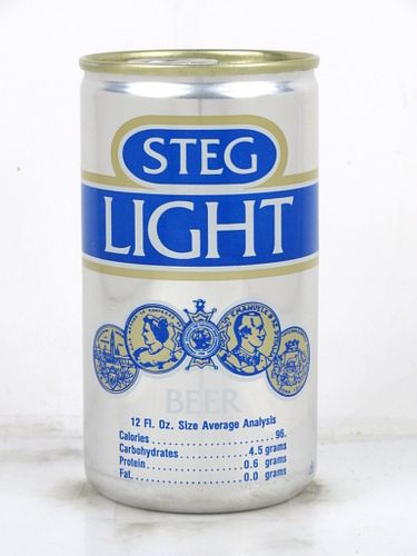 1978 Steg Light Beer 12oz Tab Top Can T126-19 Wilkes-Barre, Pennsylvania