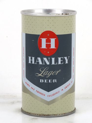 1968 Hanley Lager Beer 12oz Tab Top Can T74-02.1 Cranston, Rhode Island