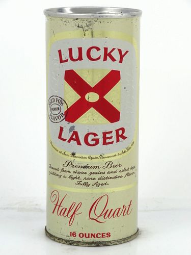 1968 Lucky Lager Beer 16oz One Pint Tab Top Can T156-04 Salt Lake City, Utah