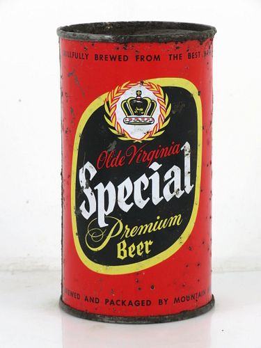 1957 Olde Virginia Special Beer 12oz Flat Top Can 109-06 Roanoke, Virginia