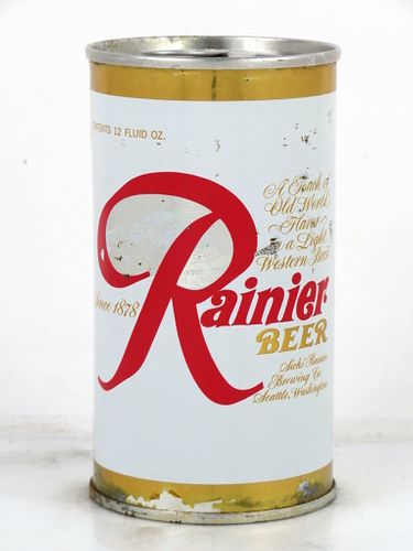 1965 Rainier Beer 12oz Tab Top Can T111-35.1f Seattle, Washington