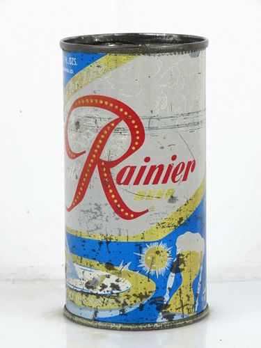 1956 Rainier Jubilee Beer 11oz Flat Top Can Seattle, Washington