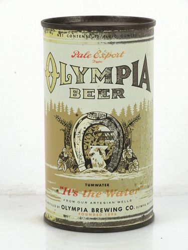 1953 Olympia Beer 12oz Flat Top Can 109-07 Tumwater, Washington