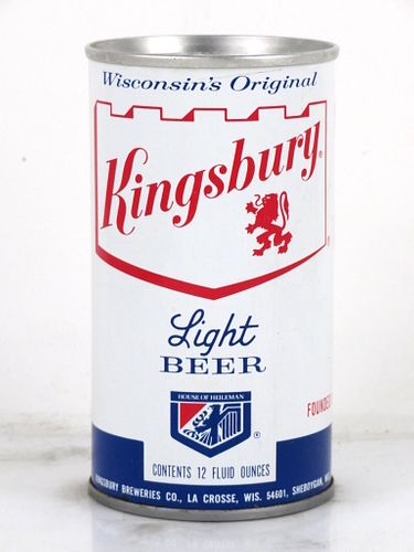 1971 Kingsbury Light Beer 12oz Tab Top Can T85-07 La Crosse, Wisconsin