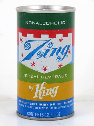 1971 Zing Cereal Beverage 12oz Tab Top Can T136-19 La Crosse, Wisconsin