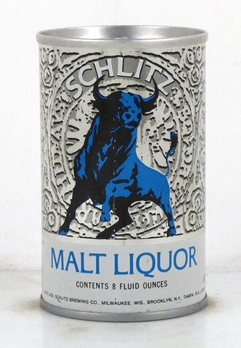 1974 Schlitz Malt Liquor 8oz 7 to 8oz Can T30-06v Unpictured. Milwaukee, Wisconsin