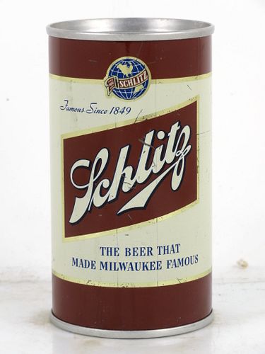 1949 Schlitz Beer 12oz Flat Top Can 129-25v1 Milwaukee, Wisconsin