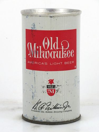 1965 Old Milwaukee Beer 12oz Tab Top Can T102-03 Milwaukee, Wisconsin