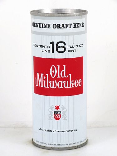 1969 Old Milwaukee Draft Beer 16oz One Pint Tab Top Can T159-19 Milwaukee, Wisconsin