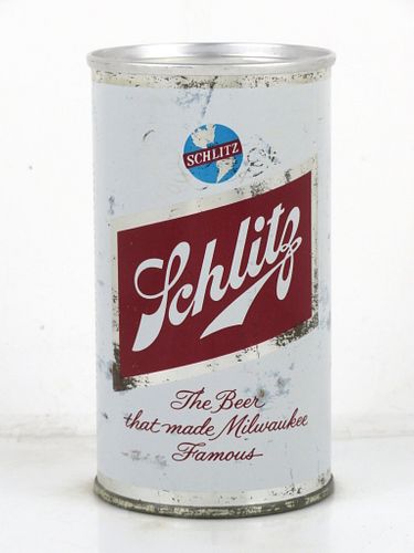 1962 Schlitz Beer "Super Softop" 12oz Flat Top Can 129-39 Milwaukee, Wisconsin